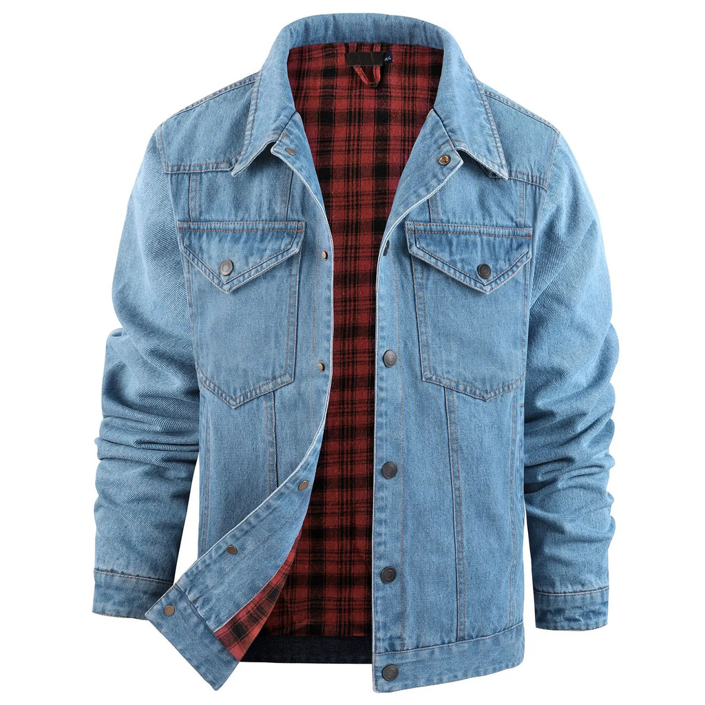 Ridge Plaid Denim Jacket
