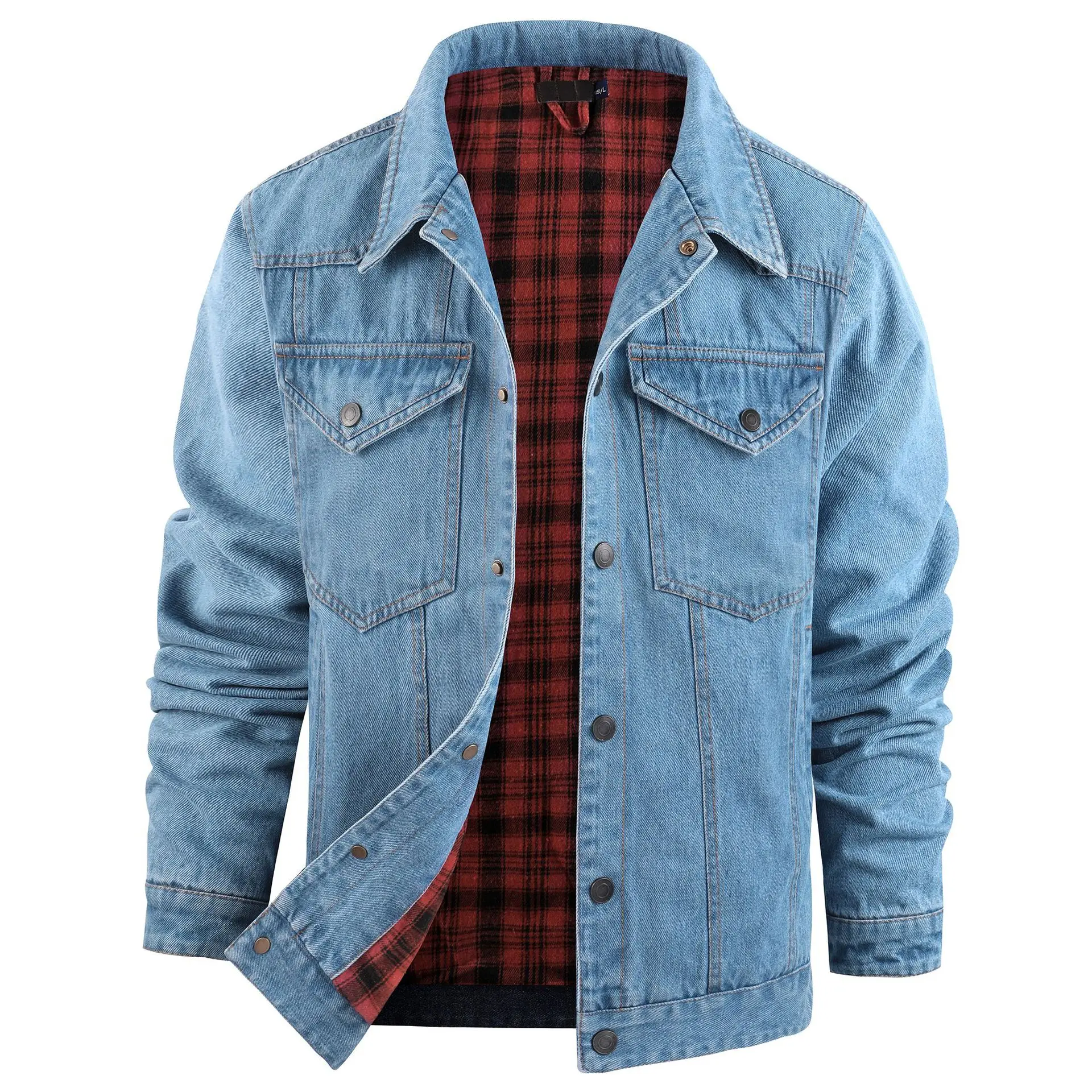 Ridge Plaid Denim Jacket