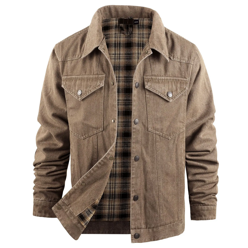 Ridge Plaid Denim Jacket