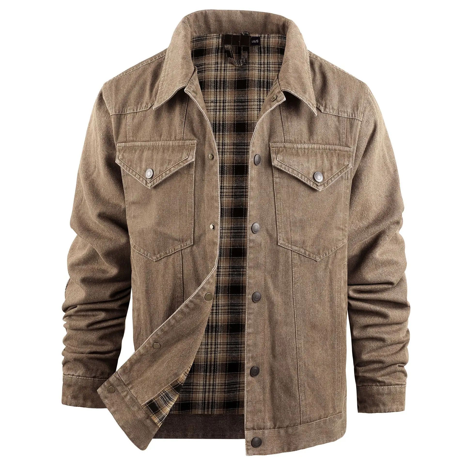 Ridge Plaid Denim Jacket
