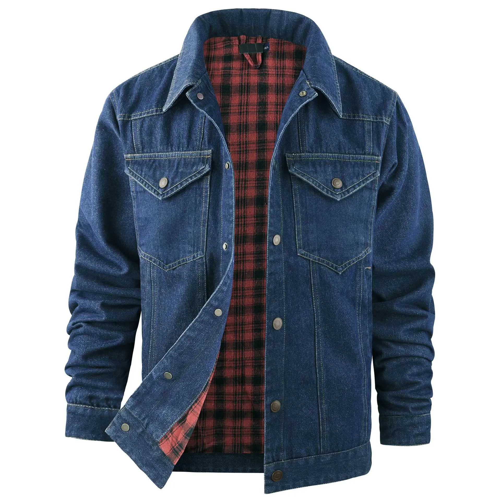 Ridge Plaid Denim Jacket