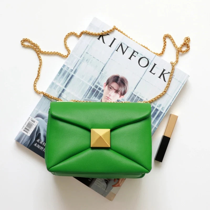 Glamco Leather Chain Bag