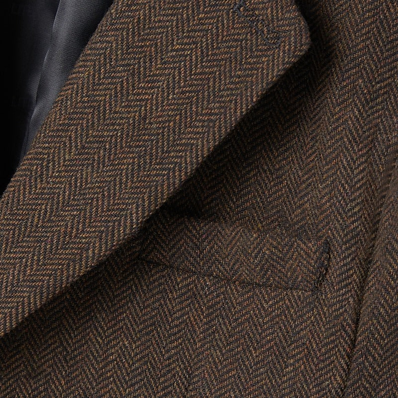 Herringbone Wool 3-Piece Suit